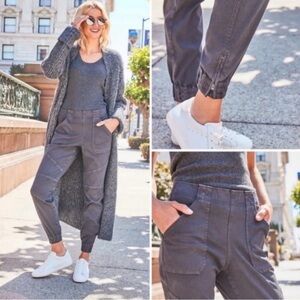 Spanx Stretch Twill Cargo Jogger Soft Washed Black